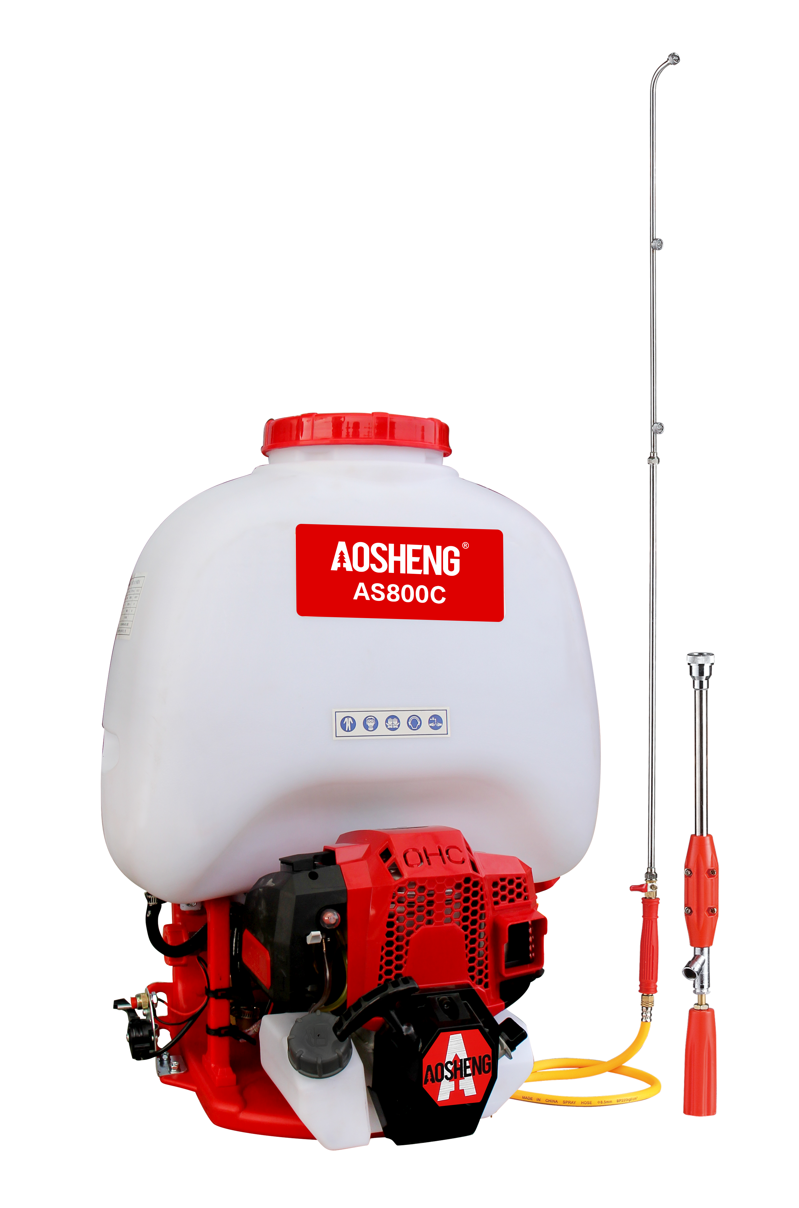 Benzinkraftsprøjter kommer i forskellige størrelser og design